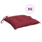 vidaXL Cojines de palets de jardín 6 uds Oxford rojo tinto 50x50x7 cm vidaXL Cojines de palets de jardín 6 uds Oxford rojo tinto 50x50x7 cm