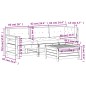 vidaXL Set muebles jardín 4 pzas con cojines madera maciza pino blanco vidaXL Set muebles jardín 4 pzas con cojines madera maciza pino blanco