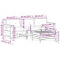 vidaXL Set muebles jardín 4 pzas con cojines madera maciza pino blanco