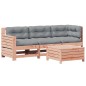 vidaXL Juego de muebles jardín 4 pzas y cojines madera abeto Douglas vidaXL Juego de muebles jardín 4 pzas y cojines madera abeto Douglas