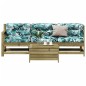 vidaXL Juego de muebles jardín 4 pzas y cojines madera pino impregnada vidaXL Juego de muebles jardín 4 pzas y cojines madera pino impregnada