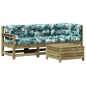vidaXL Juego de muebles jardín 4 pzas y cojines madera pino impregnada vidaXL Juego de muebles jardín 4 pzas y cojines madera pino impregnada