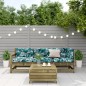 vidaXL Juego de muebles jardín 4 pzas y cojines madera pino impregnada vidaXL Juego de muebles jardín 4 pzas y cojines madera pino impregnada