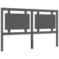 vidaXL Estructura de cama matrimonio con cabecero madera maciza gris vidaXL Estructura de cama matrimonio con cabecero madera maciza gris