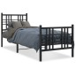 vidaXL Estructura de cama con cabecero y estribo metal negro 80x200 cm