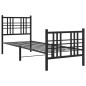 vidaXL Estructura de cama con cabecero y estribo metal negro 80x200 cm