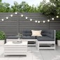 vidaXL Set muebles jardín 5 pzas con cojines madera maciza pino blanco vidaXL Set muebles jardín 5 pzas con cojines madera maciza pino blanco