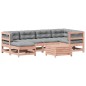 vidaXL Juego de muebles jardín 7 pzas y cojines madera abeto Douglas vidaXL Juego de muebles jardín 7 pzas y cojines madera abeto Douglas