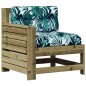vidaXL Juego de muebles jardín 7 pzas y cojines madera pino impregnada vidaXL Juego de muebles jardín 7 pzas y cojines madera pino impregnada