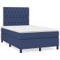 vidaXL Cama box spring con colchón tela azul 120x190 cm vidaXL Cama box spring con colchón tela azul 120x190 cm