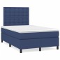 vidaXL Cama box spring con colchón tela azul 120x190 cm vidaXL Cama box spring con colchón tela azul 120x190 cm
