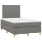 vidaXL Cama box spring con colchón tela gris oscuro 120x190 cm vidaXL Cama box spring con colchón tela gris oscuro 120x190 cm