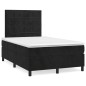 vidaXL Cama box spring con colchón terciopelo negro 120x190 cm vidaXL Cama box spring con colchón terciopelo negro 120x190 cm
