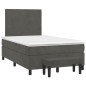 vidaXL Cama box spring con colchón terciopelo gris oscuro 120x190 cm