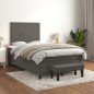 vidaXL Cama box spring con colchón terciopelo gris oscuro 120x190 cm