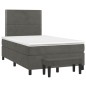 vidaXL Cama box spring con colchón terciopelo gris oscuro 120x190 cm vidaXL Cama box spring con colchón terciopelo gris oscuro 120x190 cm