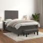 vidaXL Cama box spring con colchón terciopelo gris oscuro 120x190 cm vidaXL Cama box spring con colchón terciopelo gris oscuro 120x190 cm
