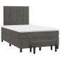 vidaXL Cama box spring con colchón terciopelo gris oscuro 120x190 cm vidaXL Cama box spring con colchón terciopelo gris oscuro 120x190 cm