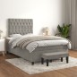 vidaXL Cama box spring con colchón terciopelo gris claro 120x190 cm vidaXL Cama box spring con colchón terciopelo gris claro 120x190 cm
