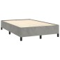 vidaXL Cama box spring con colchón terciopelo gris claro 120x190 cm vidaXL Cama box spring con colchón terciopelo gris claro 120x190 cm