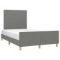 vidaXL Estructura de cama con cabecero tela gris oscuro 120x190 cm vidaXL Estructura de cama con cabecero tela gris oscuro 120x190 cm