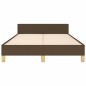 vidaXL Estructura de cama con cabecero tela marrón oscuro 120x190 cm vidaXL Estructura de cama con cabecero tela marrón oscuro 120x190 cm