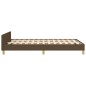 vidaXL Estructura de cama con cabecero tela marrón oscuro 120x190 cm vidaXL Estructura de cama con cabecero tela marrón oscuro 120x190 cm
