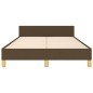 vidaXL Estructura de cama con cabecero tela marrón oscuro 120x190 cm vidaXL Estructura de cama con cabecero tela marrón oscuro 120x190 cm