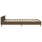 vidaXL Estructura de cama con cabecero tela marrón oscuro 120x190 cm vidaXL Estructura de cama con cabecero tela marrón oscuro 120x190 cm