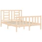 vidaXL Estructura de cama con cabecero madera maciza 140x200 cm