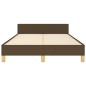 vidaXL Estructura de cama con cabecero tela marrón oscuro 120x190 cm vidaXL Estructura de cama con cabecero tela marrón oscuro 120x190 cm