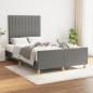 vidaXL Estructura de cama con cabecero tela gris oscuro 120x190 cm vidaXL Estructura de cama con cabecero tela gris oscuro 120x190 cm