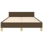 vidaXL Estructura de cama con cabecero tela marrón oscuro 120x190 cm vidaXL Estructura de cama con cabecero tela marrón oscuro 120x190 cm