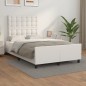 vidaXL Estructura cama con cabecero cuero sintético blanco 120x190 cm vidaXL Estructura cama con cabecero cuero sintético blanco 120x190 cm