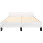 vidaXL Estructura cama con cabecero cuero sintético blanco 120x190 cm vidaXL Estructura cama con cabecero cuero sintético blanco 120x190 cm