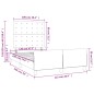 vidaXL Estructura cama con cabecero cuero sintético blanco 120x190 cm vidaXL Estructura cama con cabecero cuero sintético blanco 120x190 cm