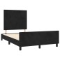 vidaXL Estructura de cama con cabecero terciopelo negro 120x190 cm vidaXL Estructura de cama con cabecero terciopelo negro 120x190 cm
