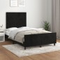 vidaXL Estructura de cama con cabecero terciopelo negro 120x190 cm vidaXL Estructura de cama con cabecero terciopelo negro 120x190 cm