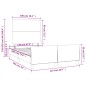 vidaXL Estructura de cama con cabecero terciopelo negro 120x190 cm vidaXL Estructura de cama con cabecero terciopelo negro 120x190 cm