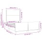 vidaXL Estructura de cama con cabecero terciopelo rosa 120x190 cm