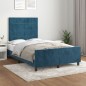 vidaXL Estructura cama con cabecero terciopelo azul oscuro 120x190 cm vidaXL Estructura cama con cabecero terciopelo azul oscuro 120x190 cm