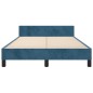 vidaXL Estructura cama con cabecero terciopelo azul oscuro 120x190 cm vidaXL Estructura cama con cabecero terciopelo azul oscuro 120x190 cm