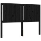 vidaXL Estructura de cama con cabecero madera maciza negro 140x200 cm vidaXL Estructura de cama con cabecero madera maciza negro 140x200 cm