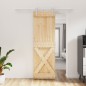 vidaXL Puerta corredera con herrajes madera maciza de pino 70x210 cm vidaXL Puerta corredera con herrajes madera maciza de pino 70x210 cm