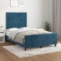 vidaXL Estructura cama con cabecero terciopelo azul oscuro 120x190 cm vidaXL Estructura cama con cabecero terciopelo azul oscuro 120x190 cm