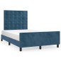 vidaXL Estructura cama con cabecero terciopelo azul oscuro 120x190 cm vidaXL Estructura cama con cabecero terciopelo azul oscuro 120x190 cm