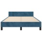 vidaXL Estructura cama con cabecero terciopelo azul oscuro 120x190 cm vidaXL Estructura cama con cabecero terciopelo azul oscuro 120x190 cm