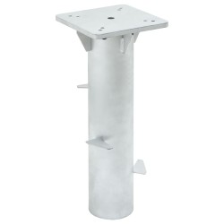 vidaXL Base para sombrilla enterrada acero plateado 16x16x39,5 cm