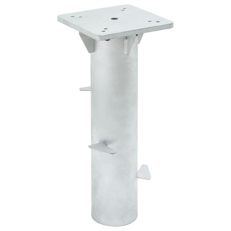 vidaXL Base para sombrilla enterrada acero plateado 16x16x39,5 cm