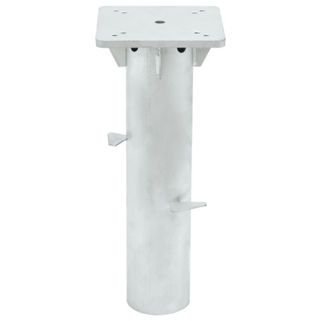 vidaXL Base para sombrilla enterrada acero plateado 16x16x39,5 cm